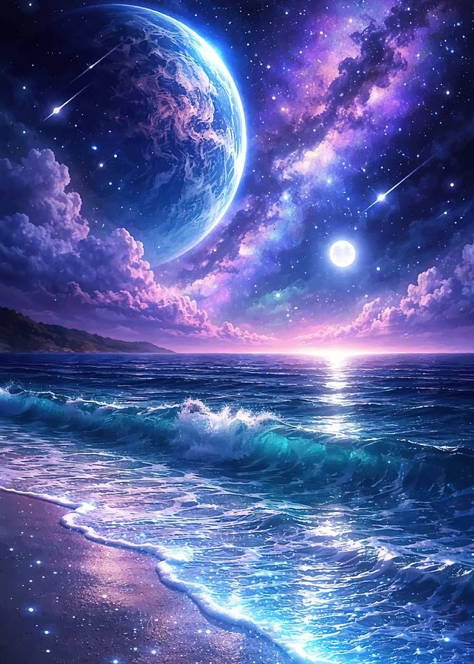 Cosmic Ocean Sunset
