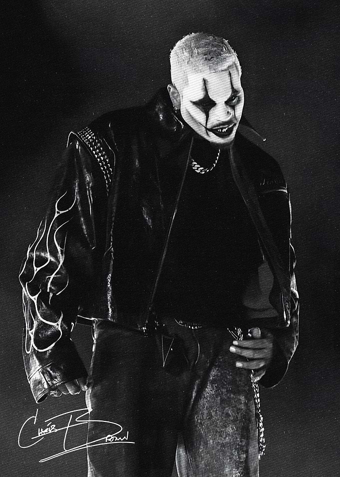 Chris Brown in Clown Makeup