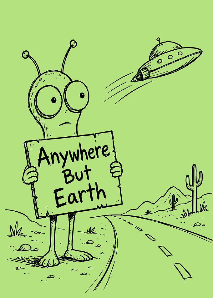 Alien wants to leave Earth - Funny Quote