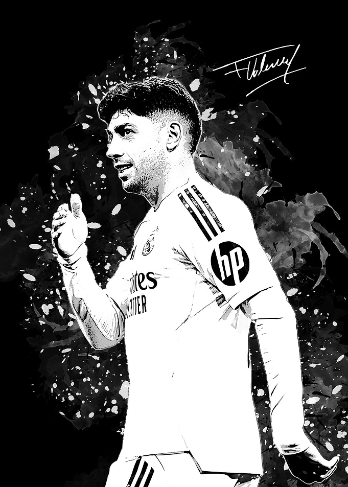 Federico Valverde Real Madrid Portrait