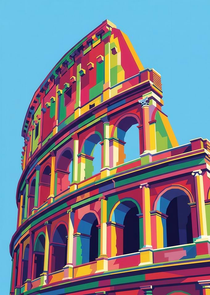 Colorful Colosseum Pop Art