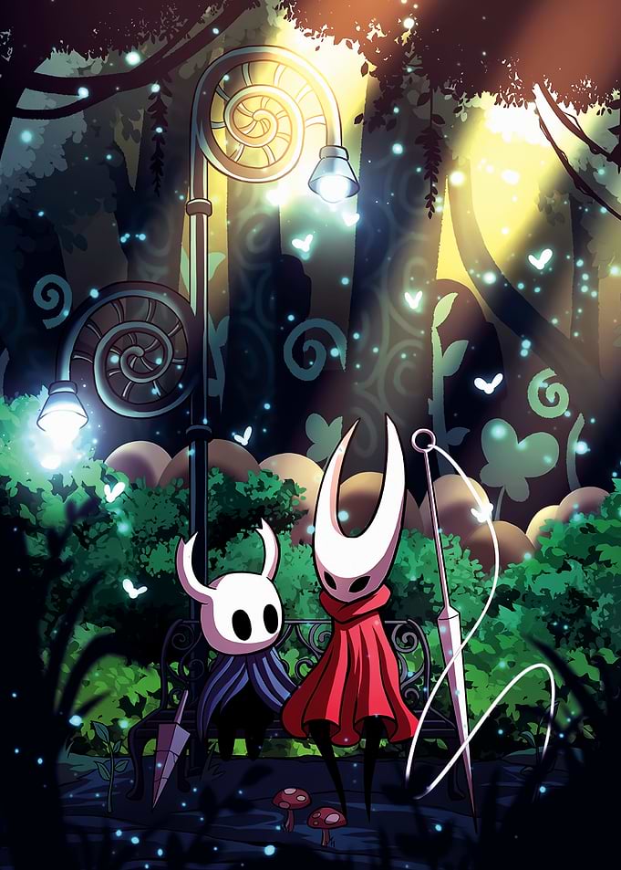 Hollow Knight Characters in Enchanted Forest