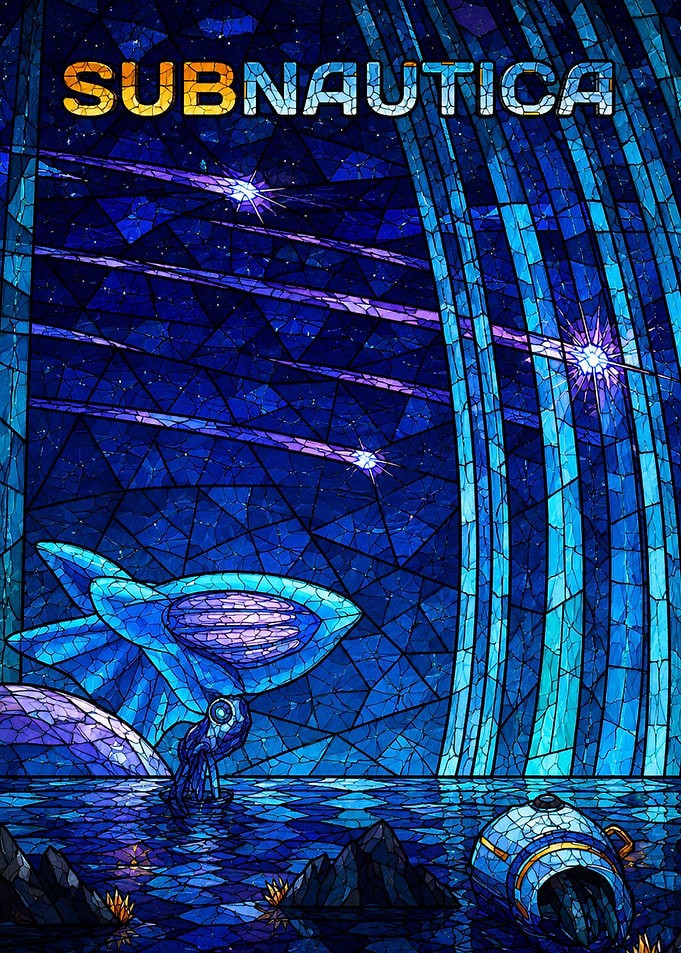 Subnautica Stained Glass Art
