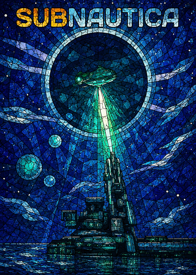 Subnautica Stained Glass Poster