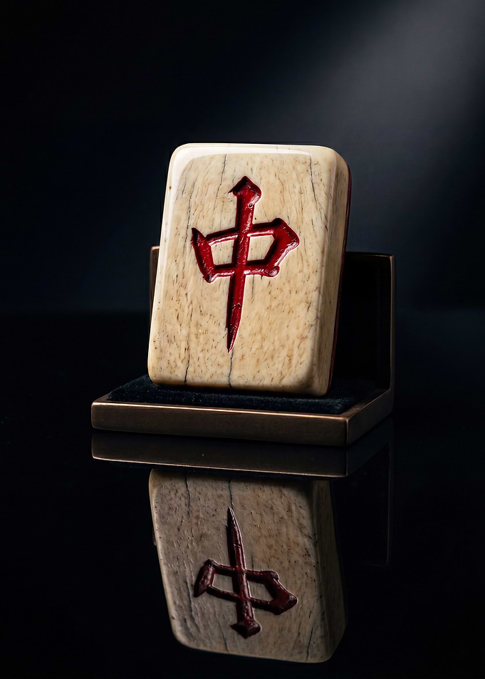 Red Dragon Mahjong Fine Art Print