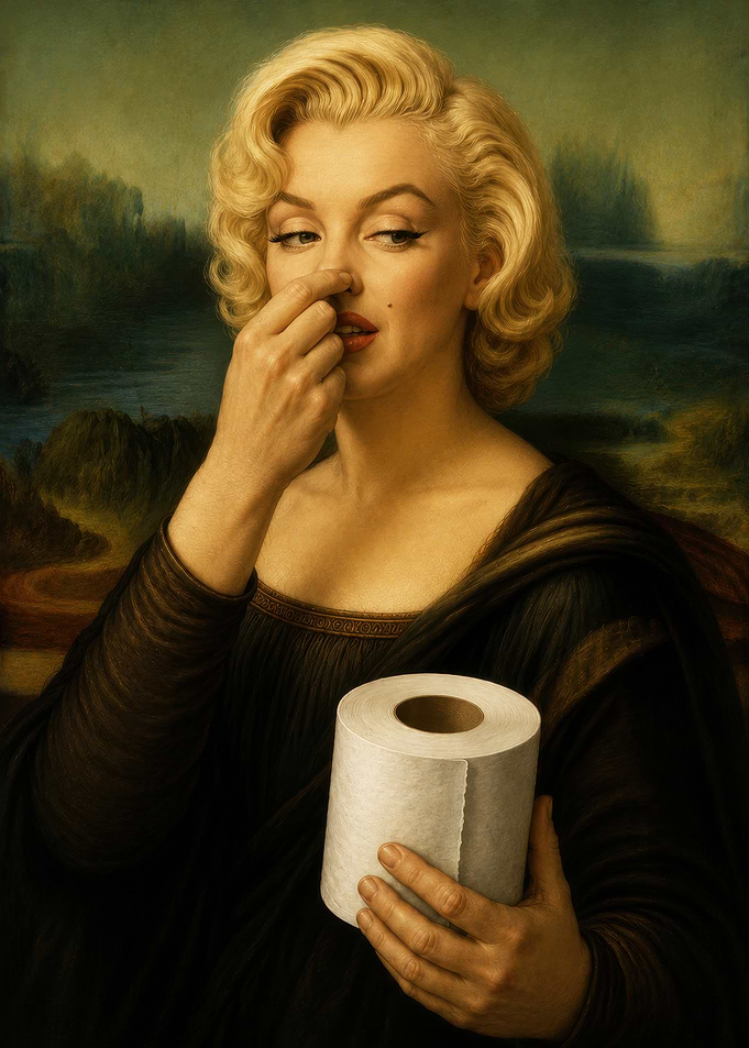 Marilyn Monroe Mona Lisa Toilet Paper