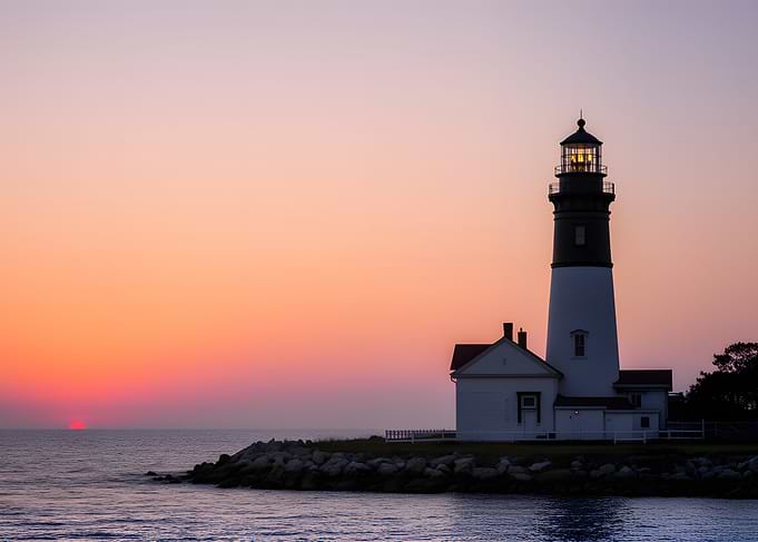 Lighthouse at Sunset
