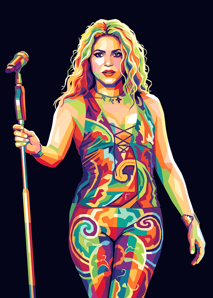 Shakira Pop Art Portrait