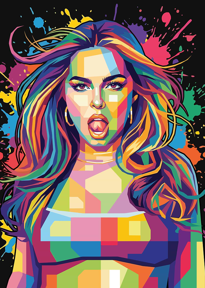 Addison Rae Pop Art Portrait