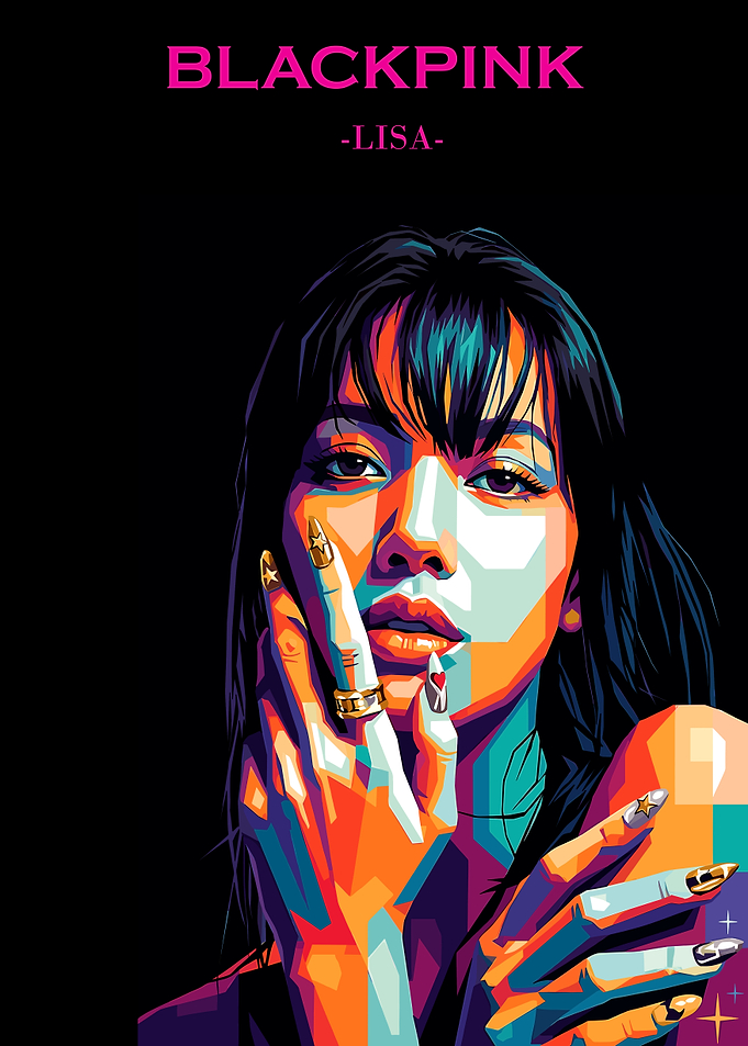 Blackpink Lisa Pop Art Portrait