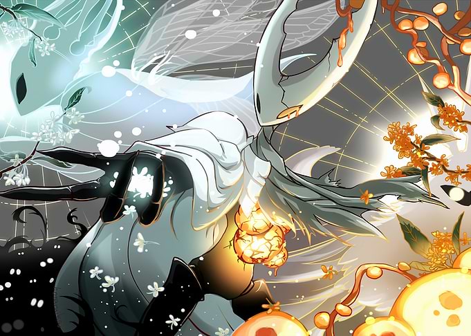 Hollow Knight Characters with Floral Elements