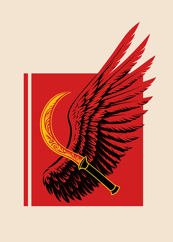 Red Rising Winged Sickle Emblem