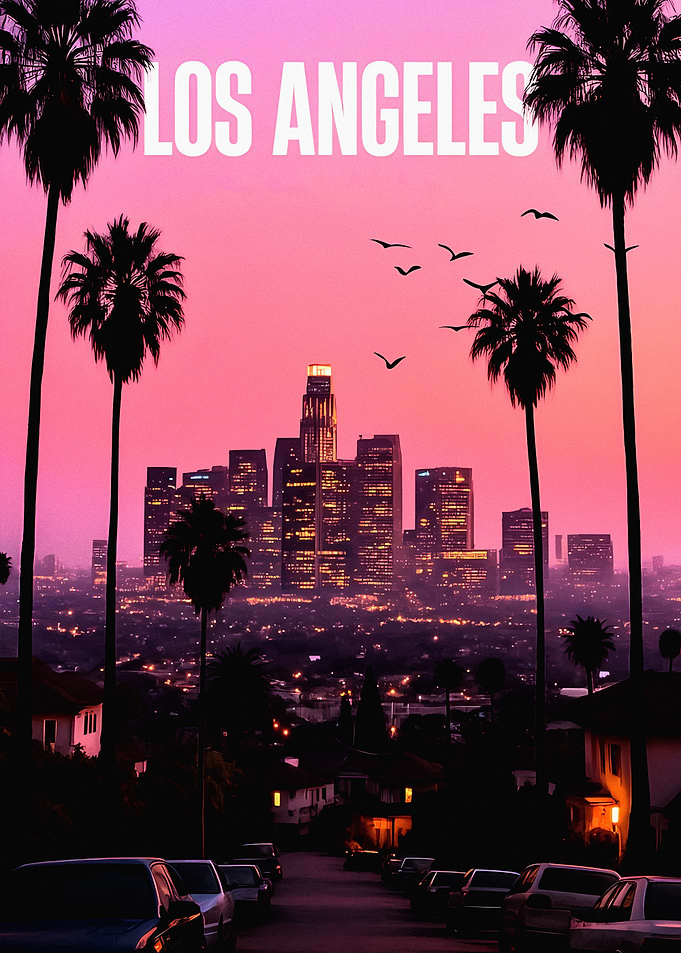 Los Angeles Skyline at Sunset