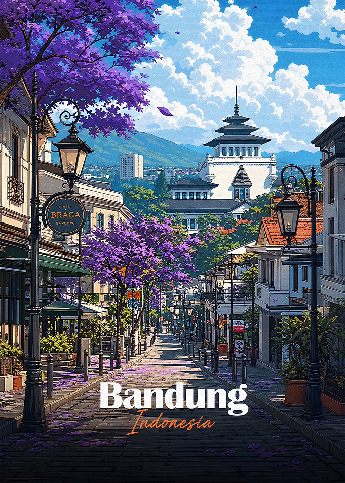 Bandung Indonesia Street Scene