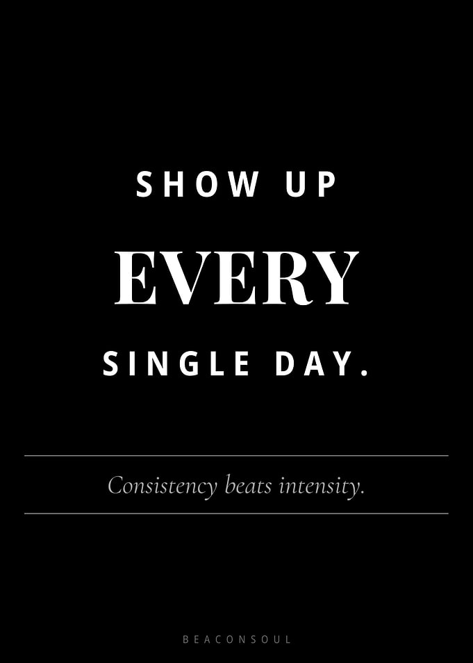 Show Up Every Single Day — Bold Discipline Wall Art Print | BeaconSoul