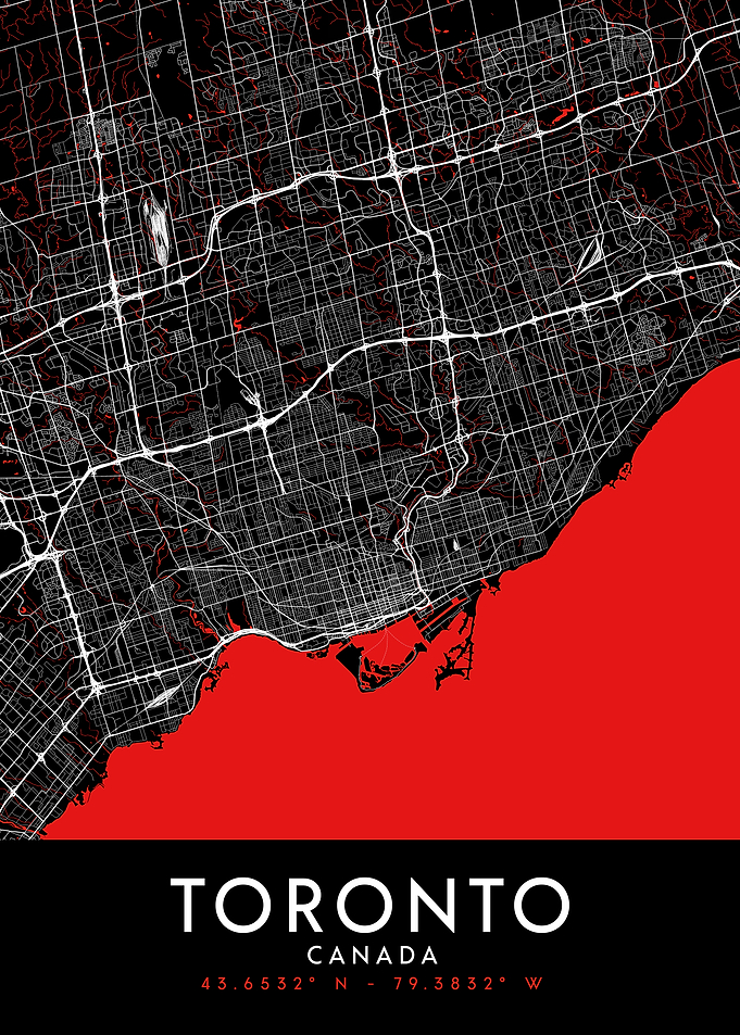 Toronto Dark Map