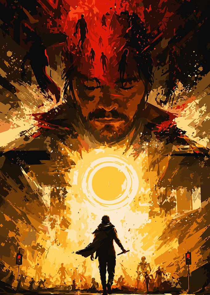 Control Resonant Man Walking Towards a Bright Sun