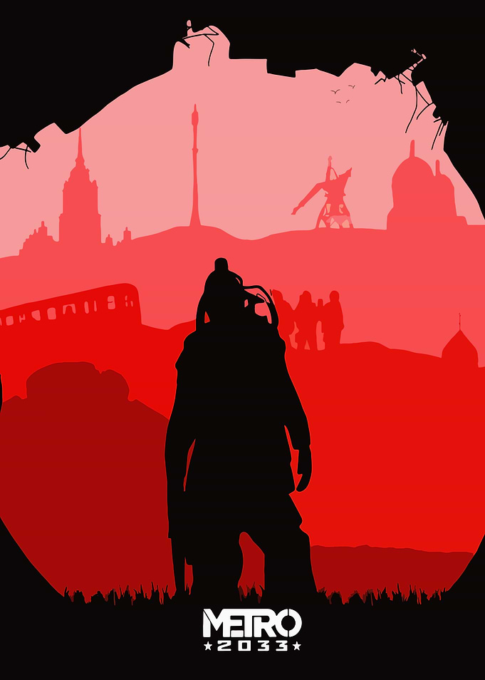 Metro 2033 Silhouette Poster