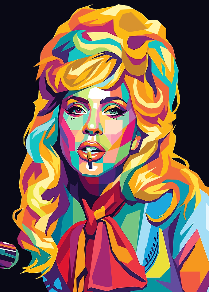 Pop Art Portrait of a Lady Gaga