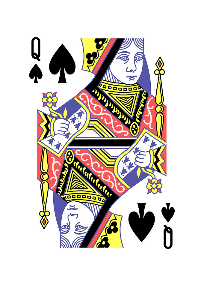 Queen of Spades Playing Card