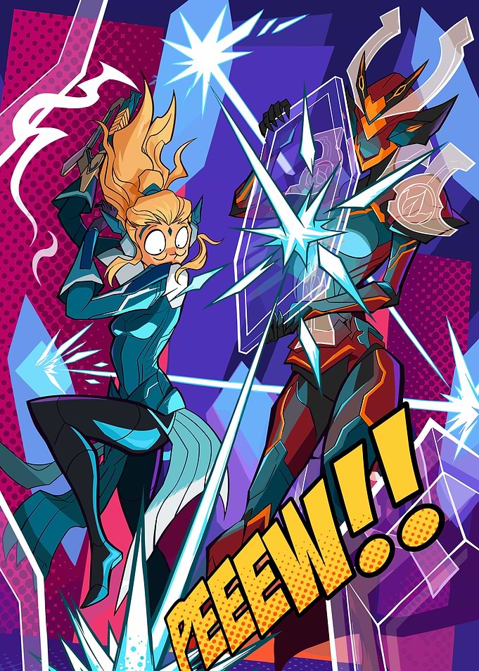 Warframe Anime Characters in Combat