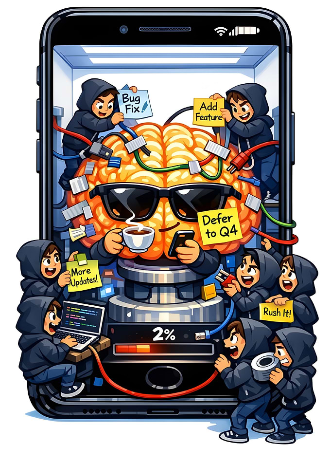 Brain Working on a Smartphone