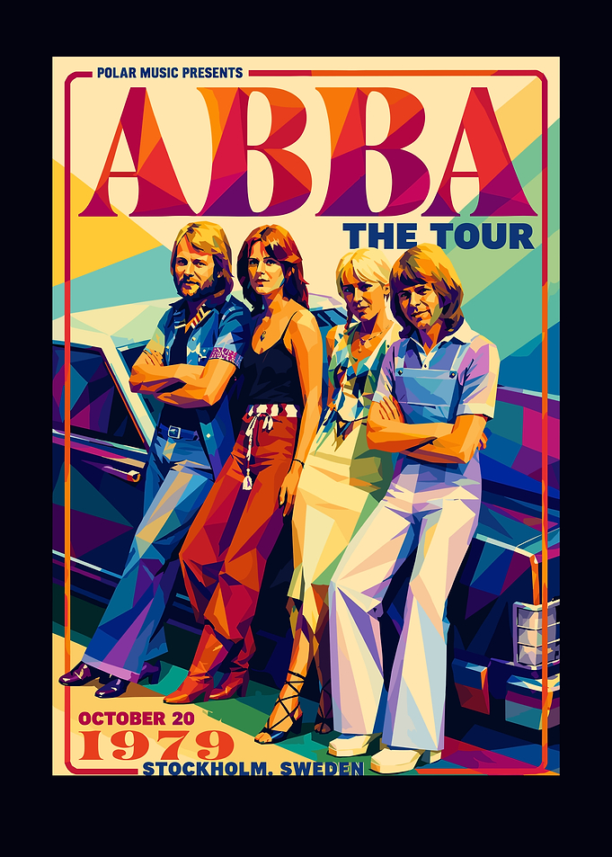 ABBA The Tour 1979 Stockholm Poster
