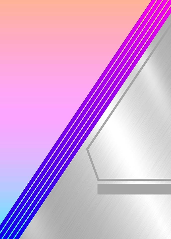 Retro Gradient and Metallic Abstract Design