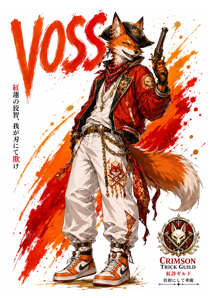 VOSS — Crimson Trick Guild | Fox Pirate Streetwear Poster