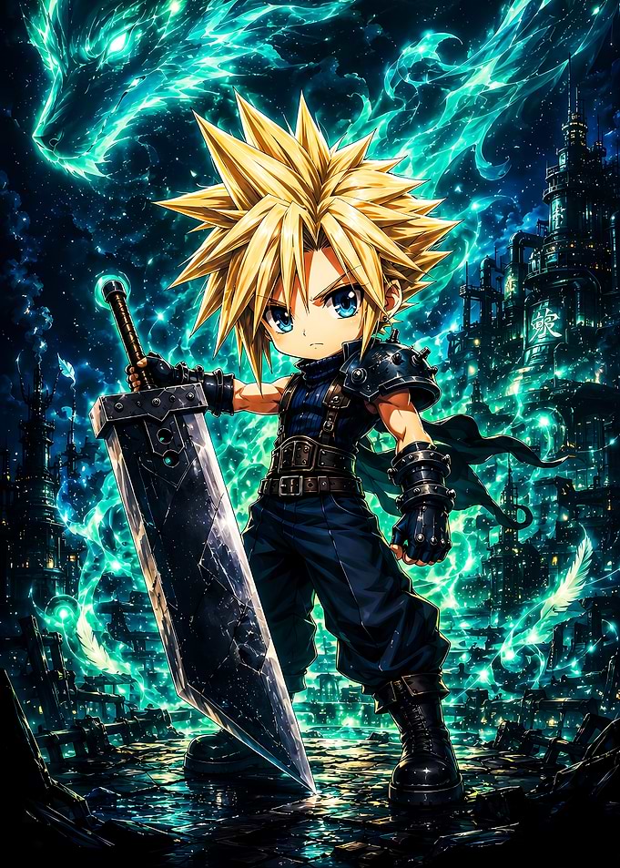 Cloud Strife with Buster Sword