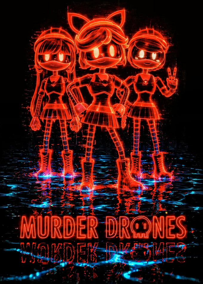 Murder Drones Neon Poster