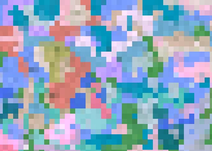 Pixelated Abstract Color Blocks