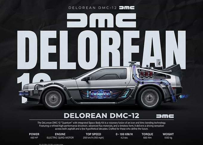 sleek DeLorean DMC-12 'Quantum' Concept Car