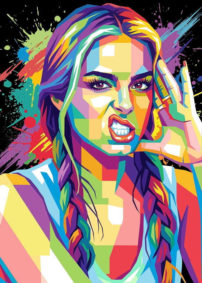 Addison Rae Pop Art Portrait