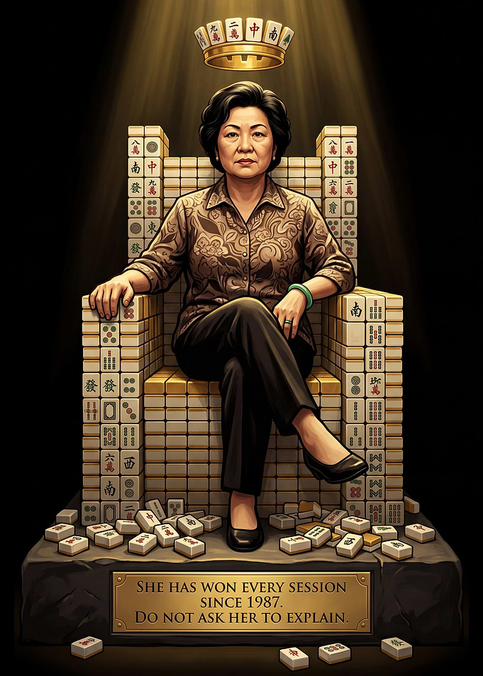 The Auntie Throne - Mahjong Queen Poster