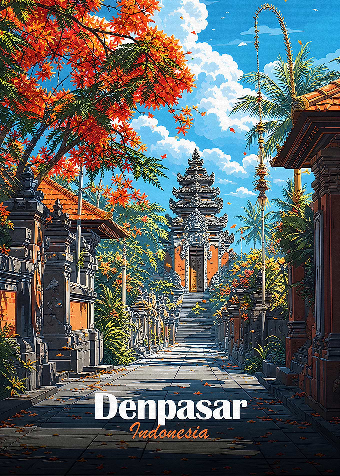Denpasar Indonesia Temple Path