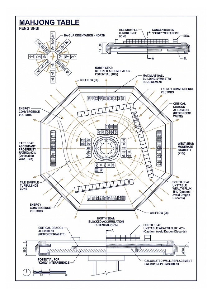 Mahjong Table Feng Shui Diagram