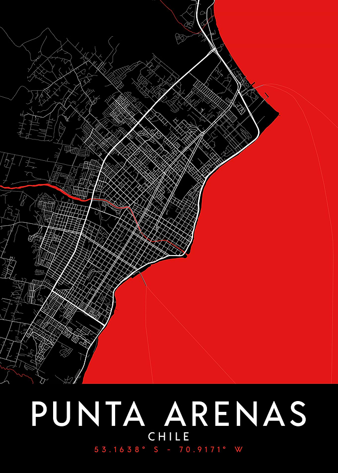 Punta Arenas Dark Map