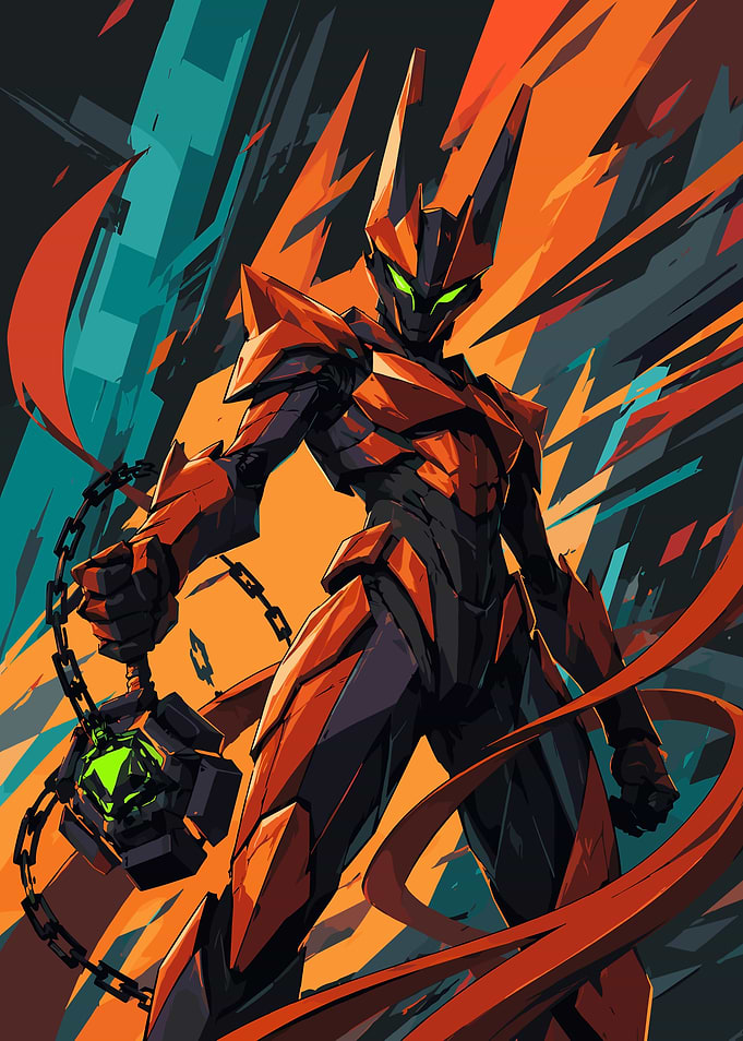 Warframe Futuristic Warrior with Energy Orb
