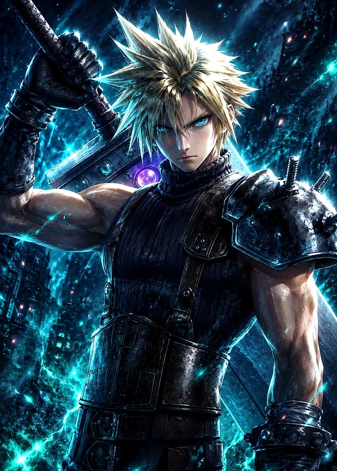 Cloud Strife with Buster Sword