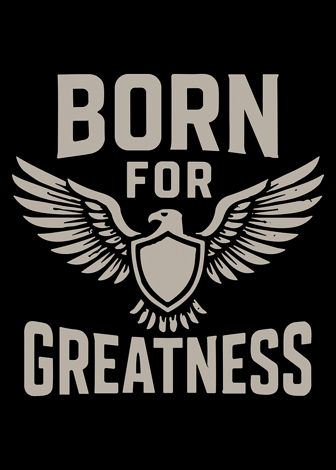 Born for Greatness Eagle Poster Motivational Vintage Wall Art