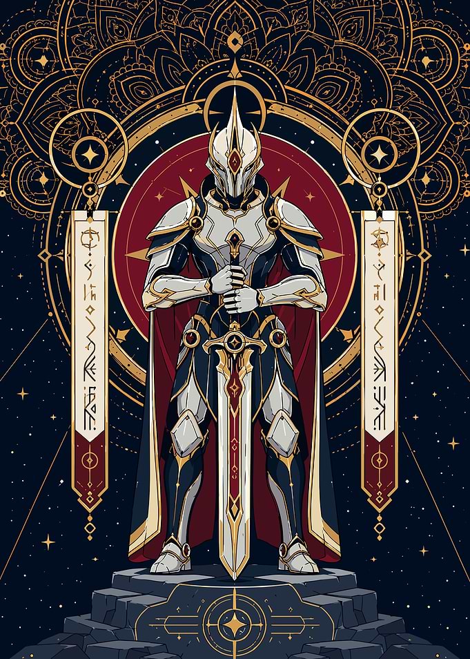 Warframe Cosmic Knight with Sword