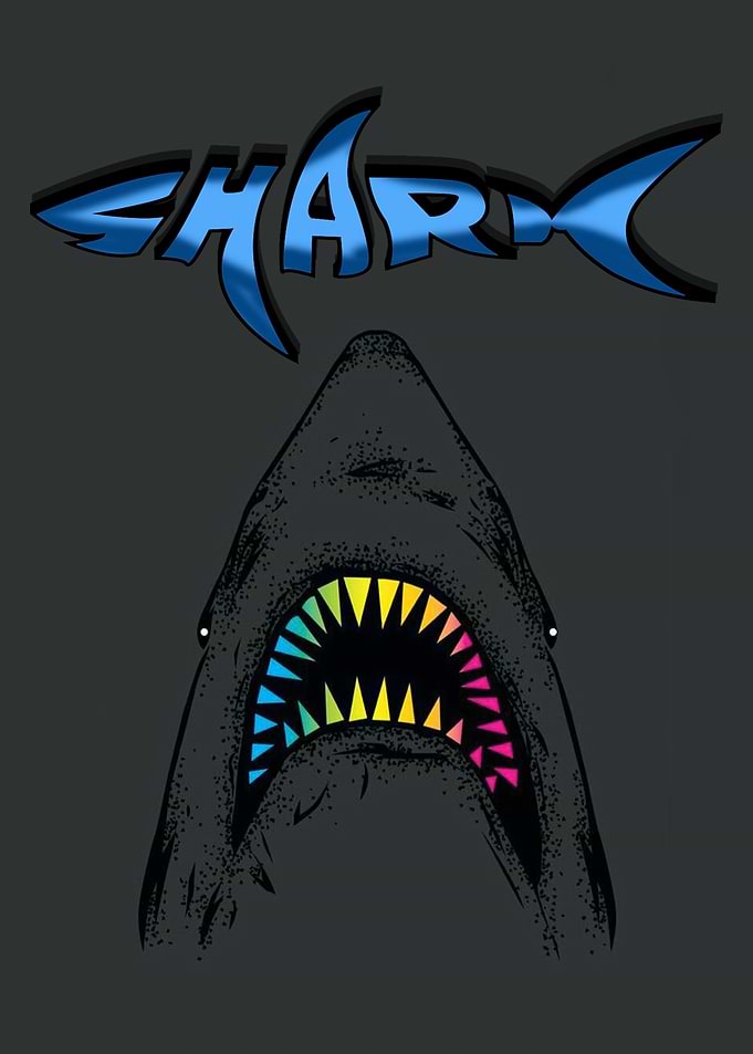 Shark with Rainbow Teeth