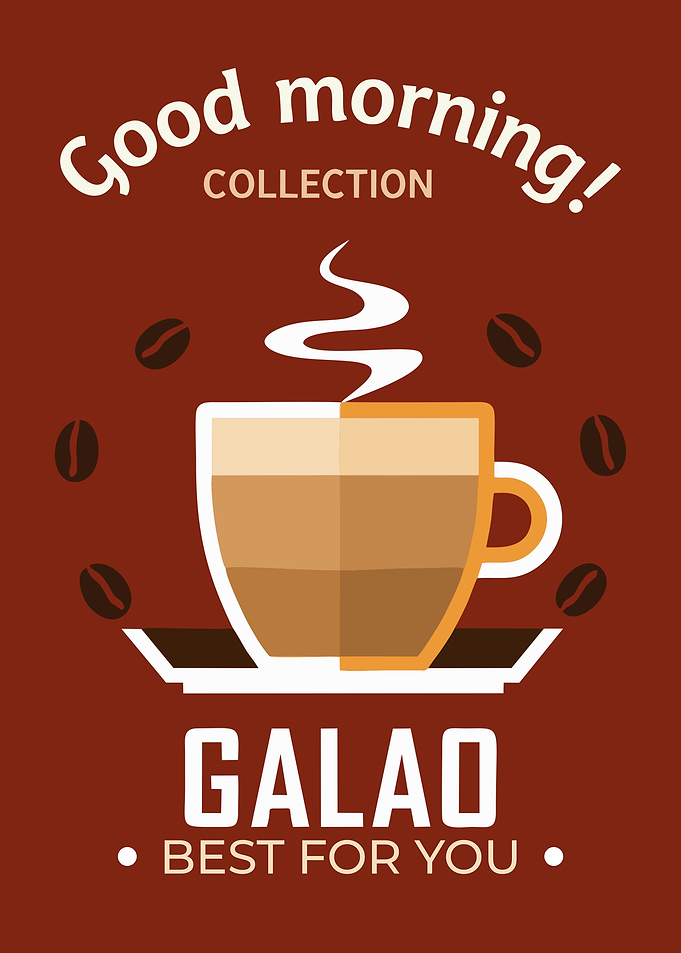 Galao Coffee Minimalist Vintage Cafe Poster Wall Art
