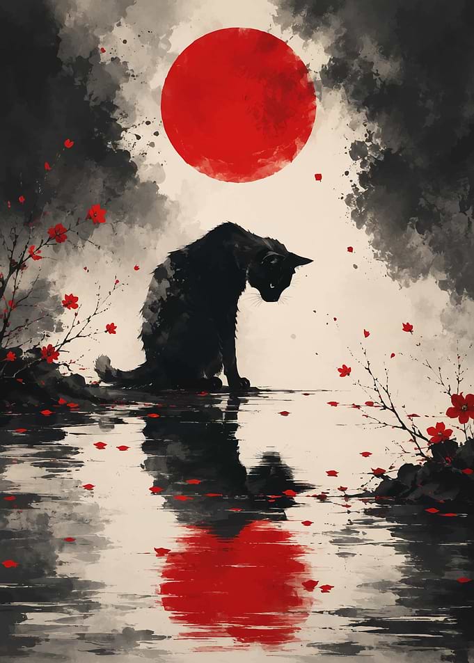 Black Cat Under Red Sun