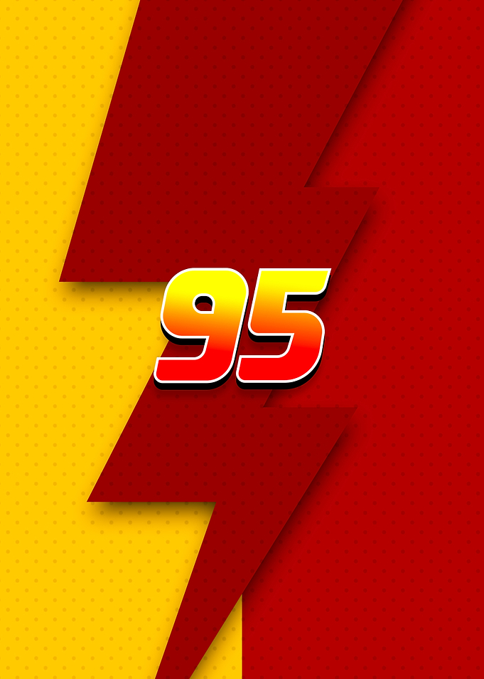 Lightning Bolt with Number 95