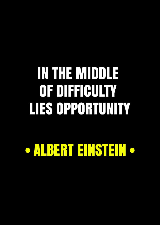 Albert Einstein quote on opportunity