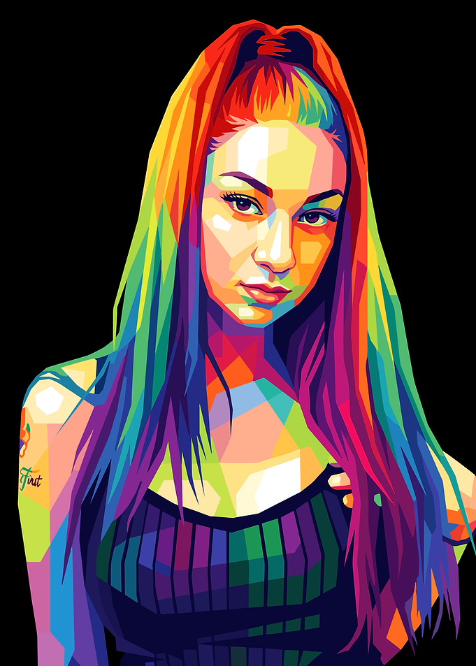 Colorful WPAP Portrait of a Bhad Bhabie
