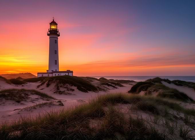 Lighthouse at Sunset