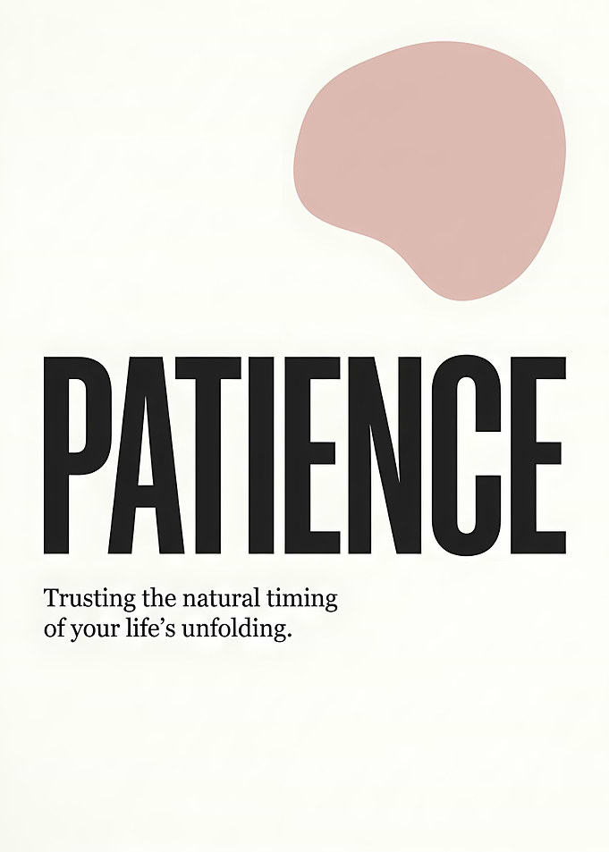 Patience quote poster